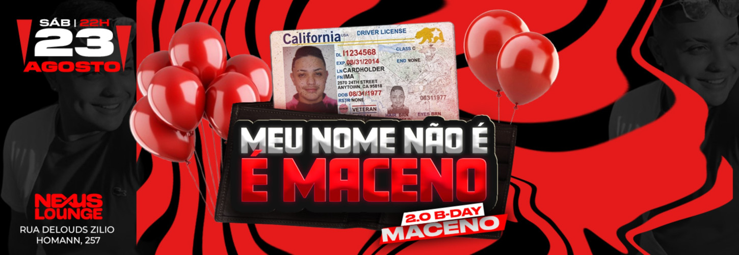 MEU NOME NÃO É MACENO!