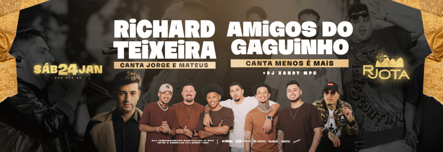 RT CANTA JORGE E MATEUS, GAGUINHO CANTA MENOS É MAIS- 24.01